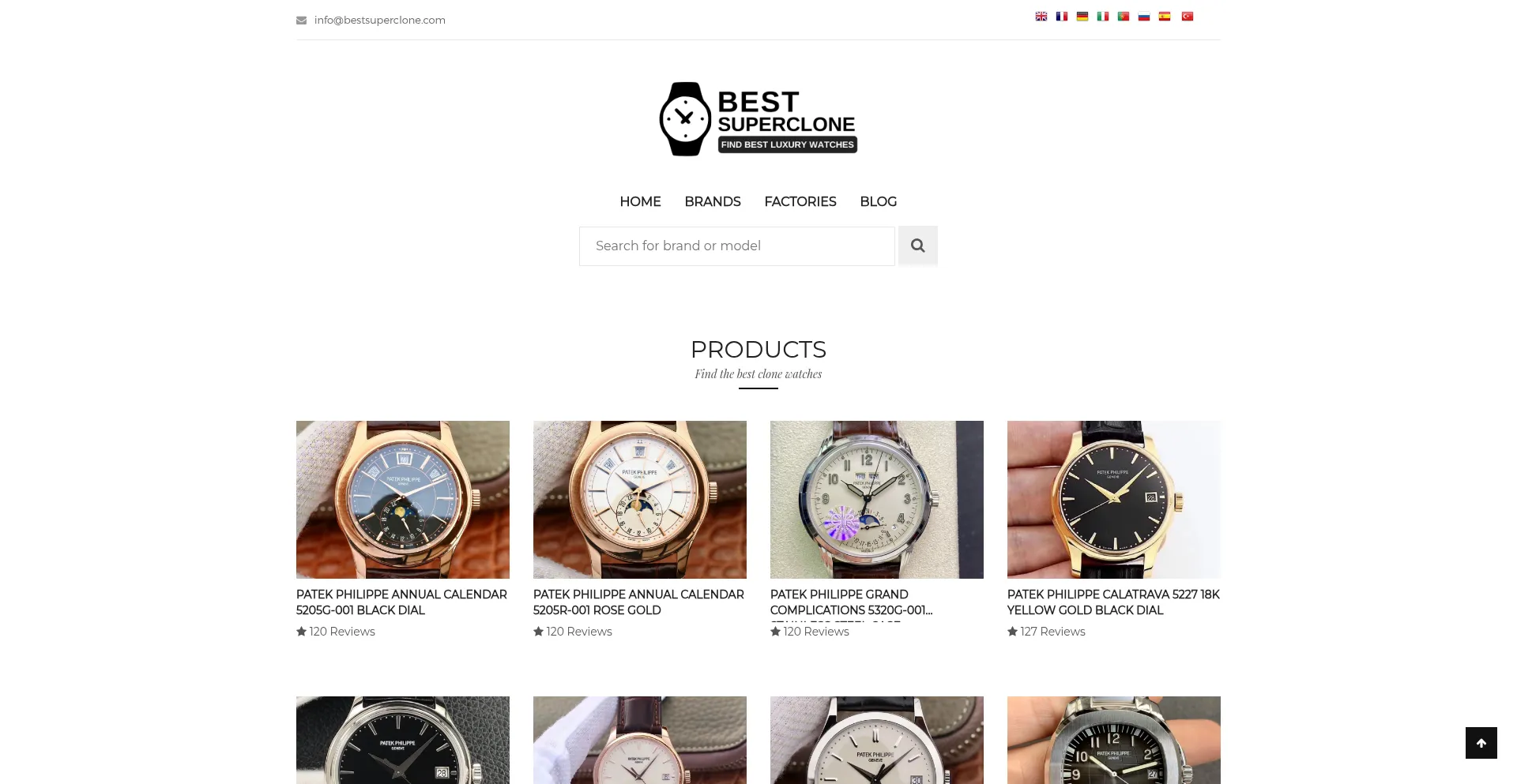Website screenshot of Bestsuperclone.com
