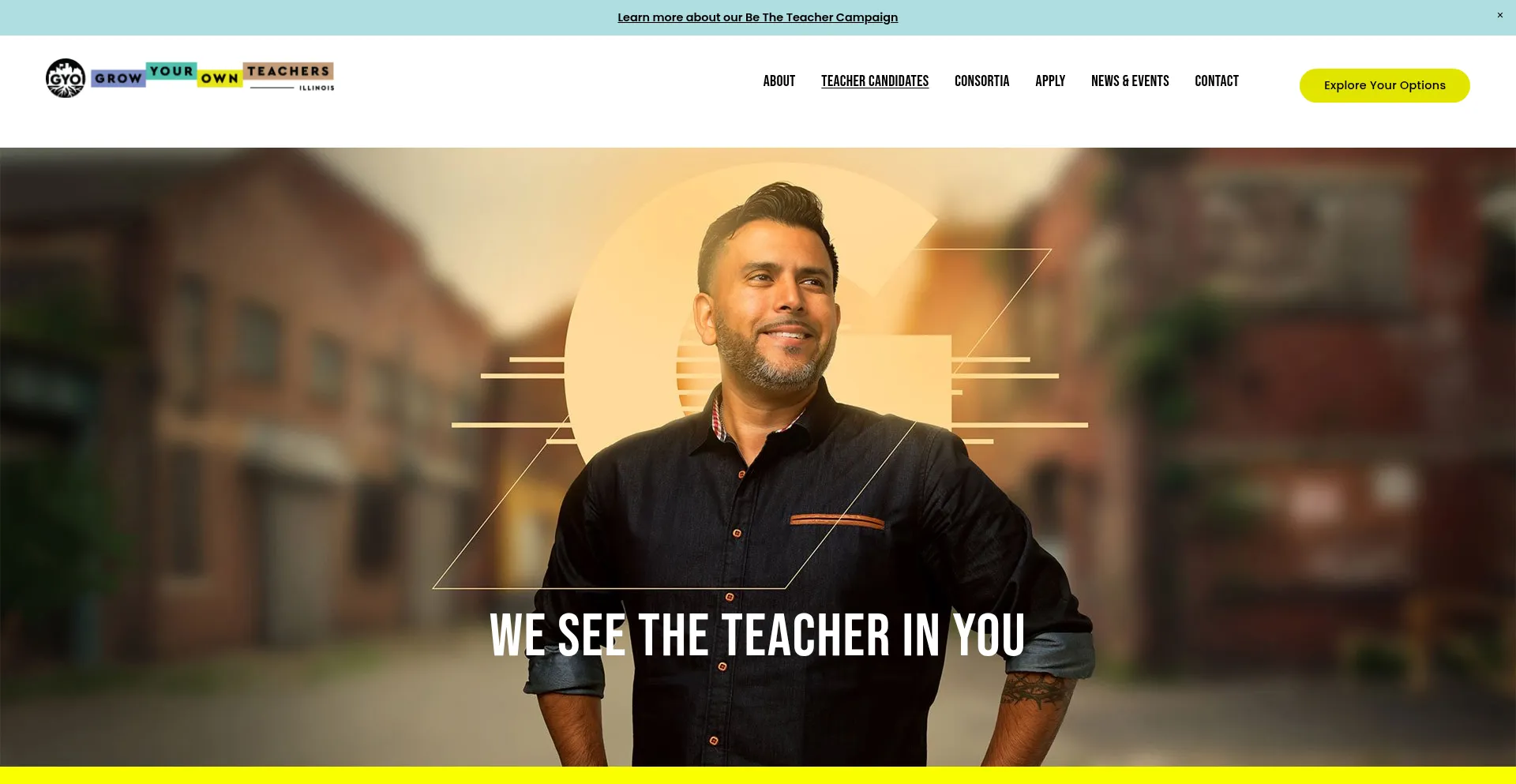 Website screenshot of Betheteacher.org