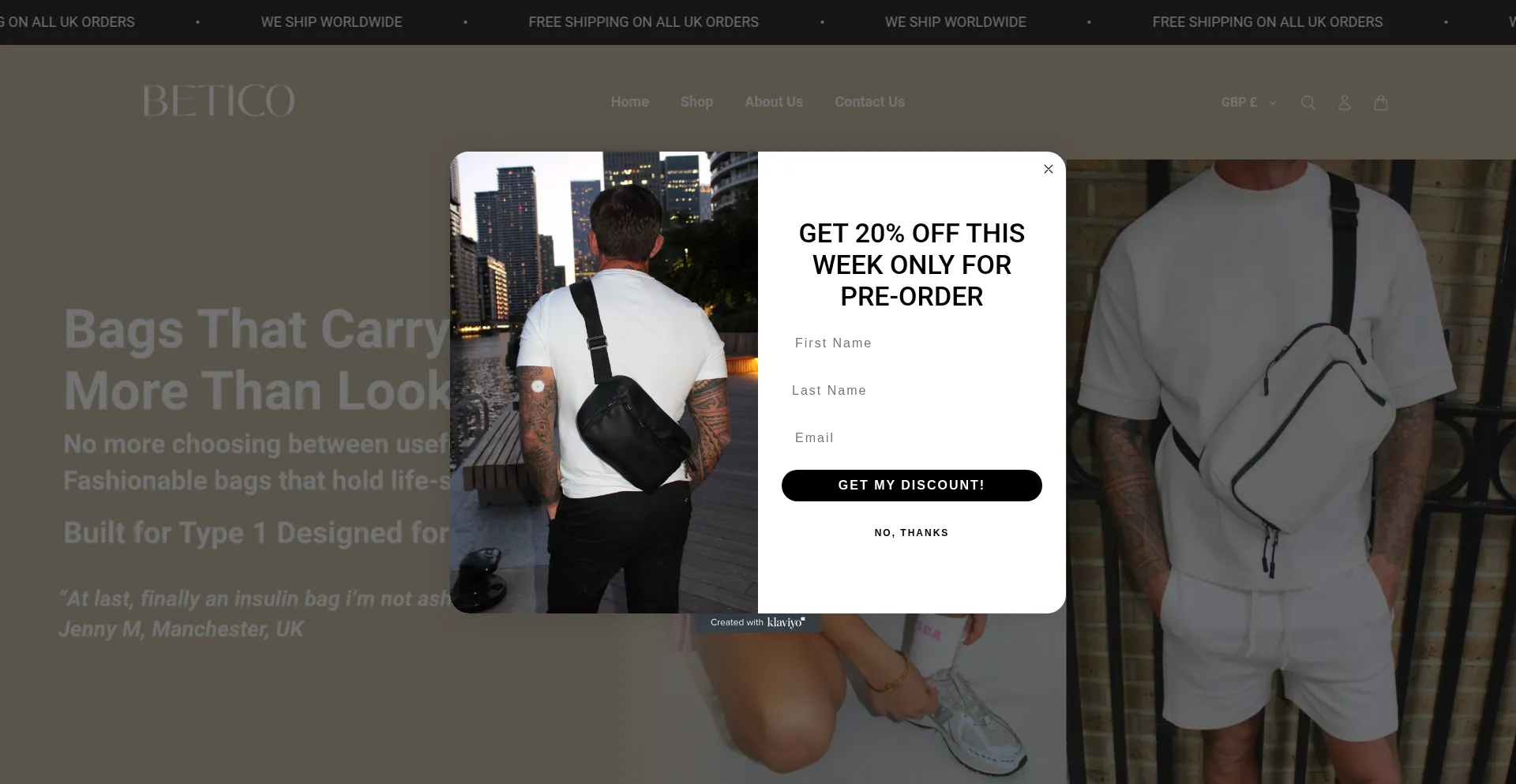 Website screenshot of Betico.store