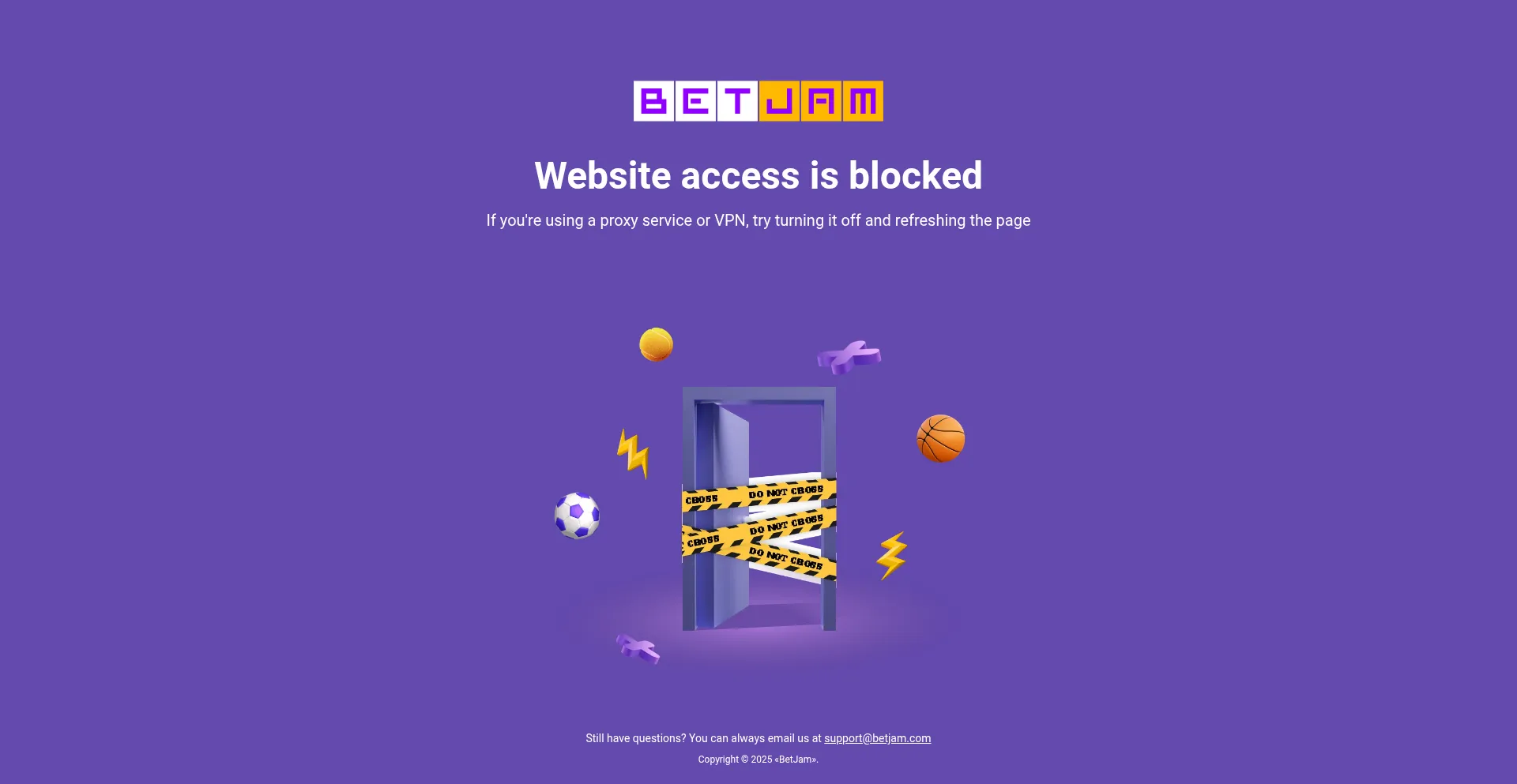 Website screenshot of Betjam.com