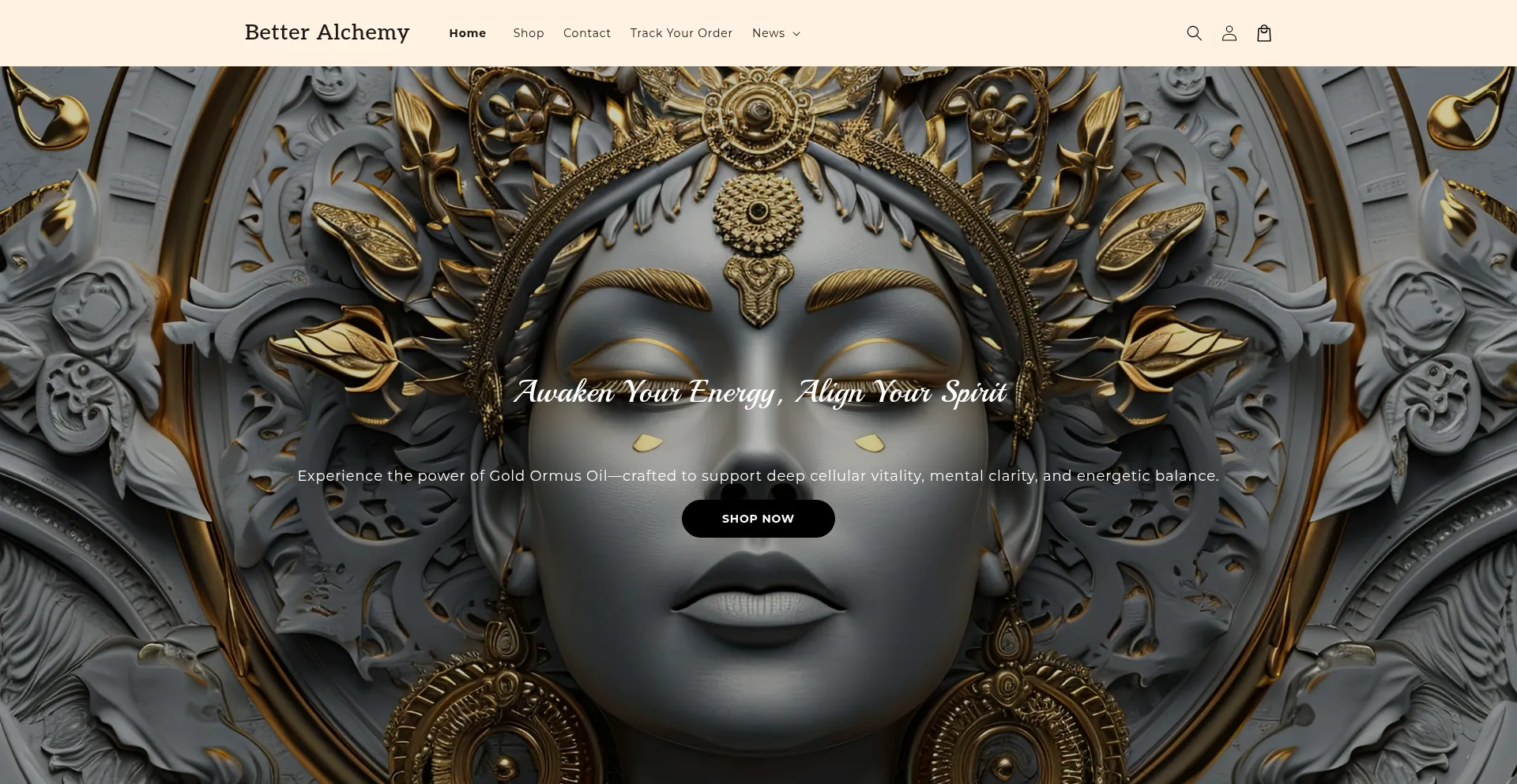 Website screenshot of Betteralchemywellness.com