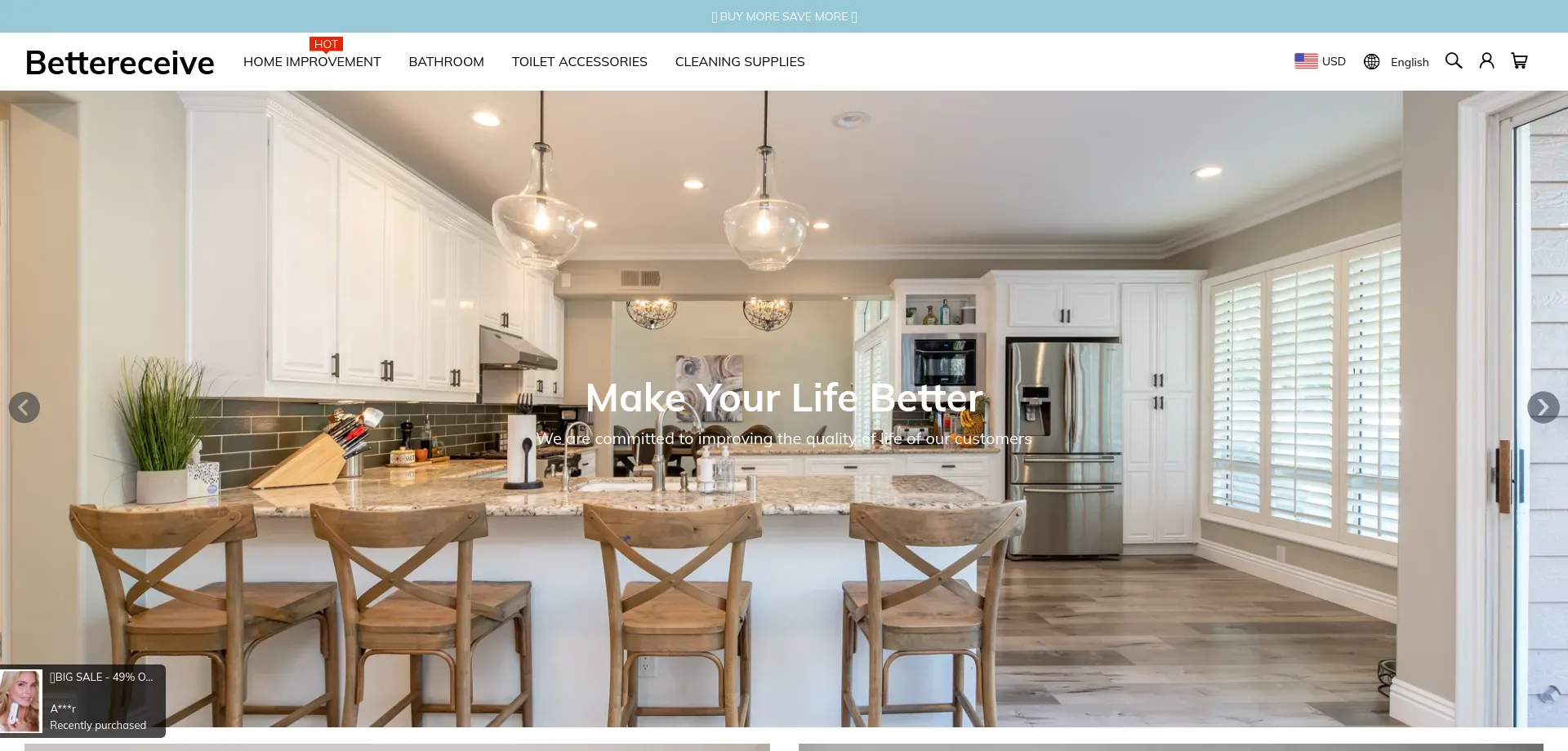 Website screenshot of Bettereceive.com