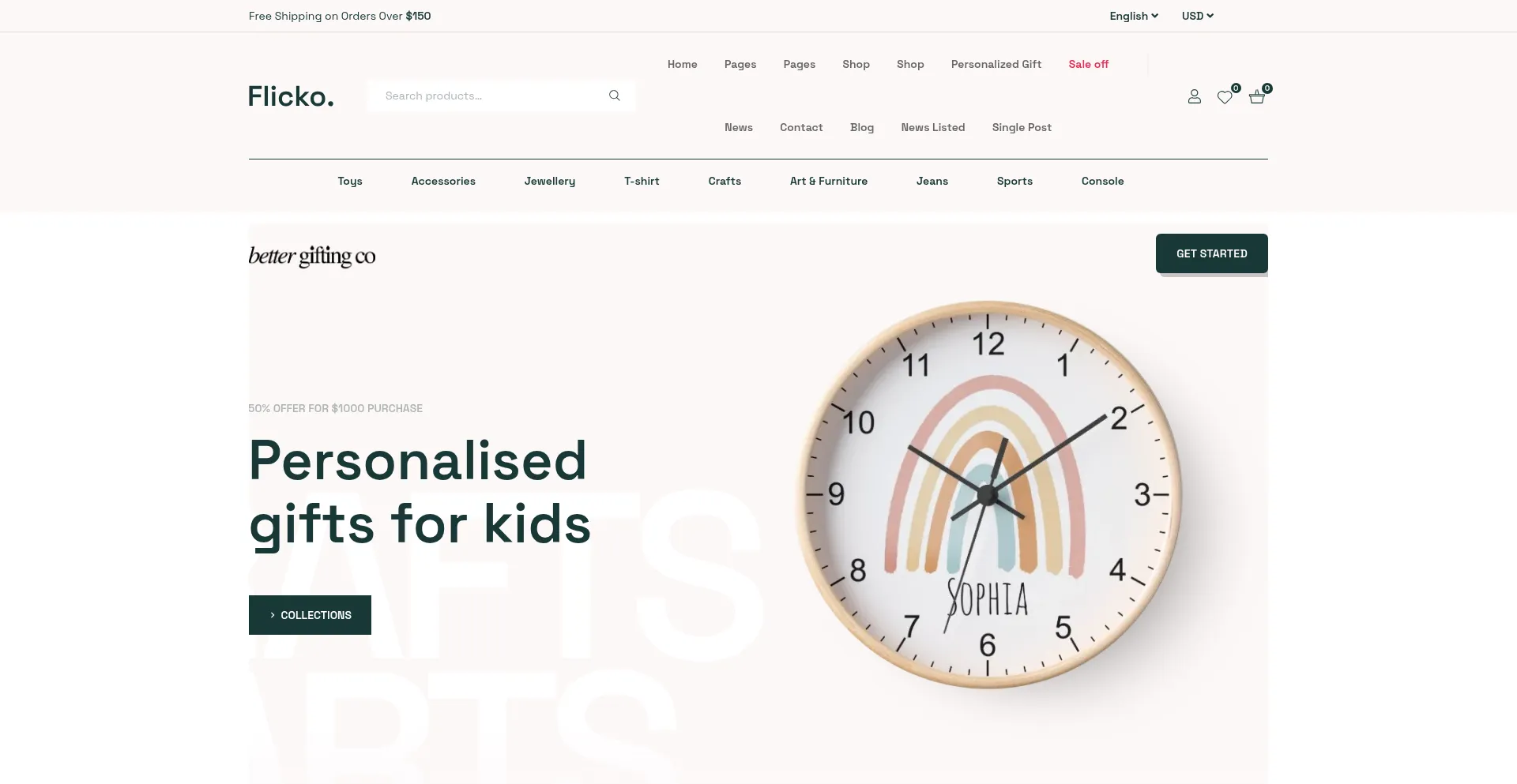 Website screenshot of Bettergiftingco.com