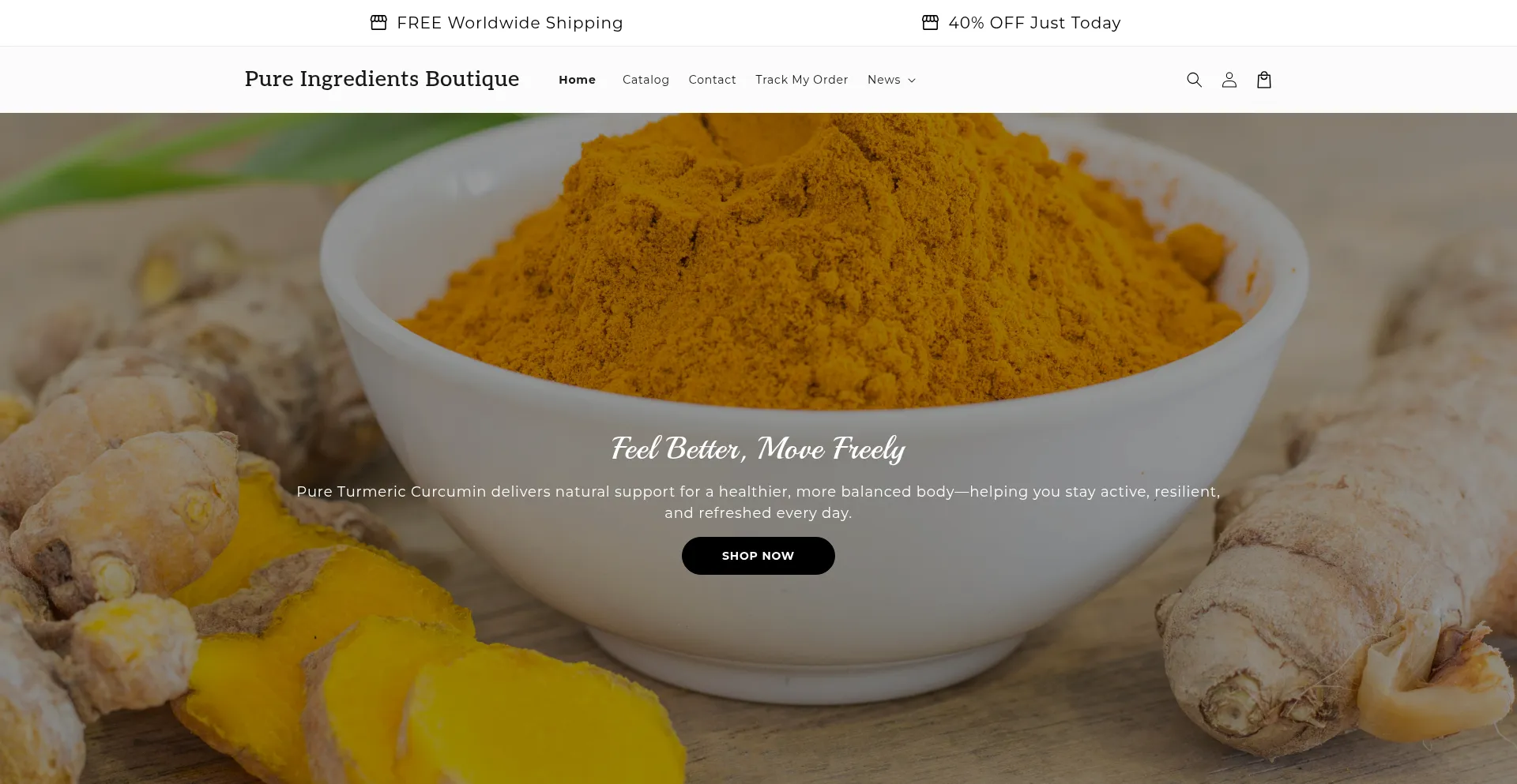 Website screenshot of Betternatureorganics.com