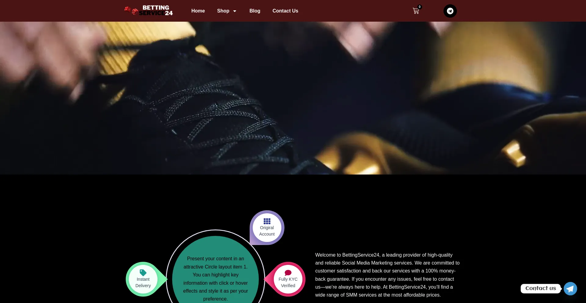 Website screenshot of Bettingservice24.com