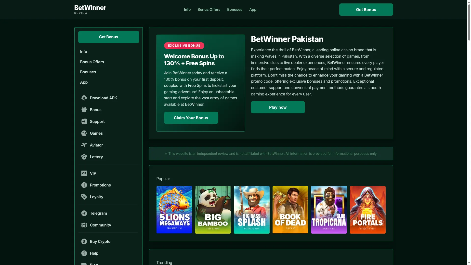 Betwinnerpakistan.net