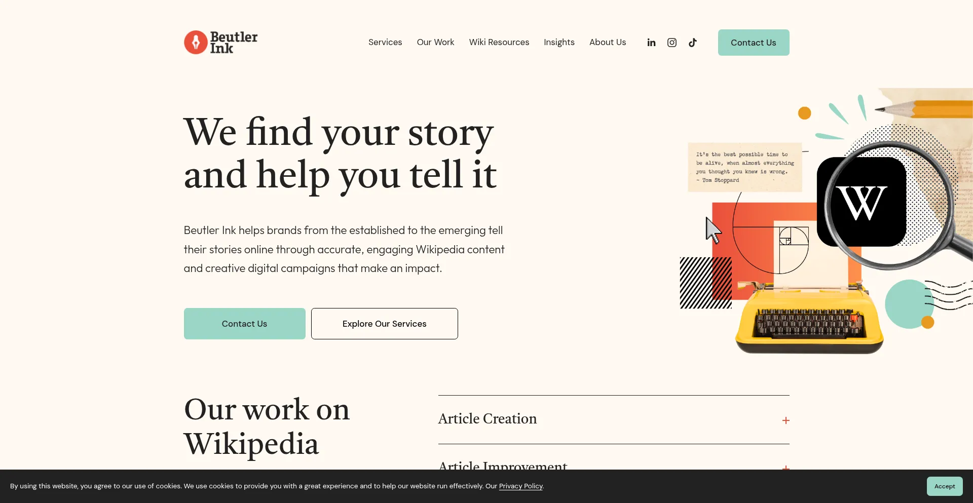 Website screenshot of Beutlerink.com