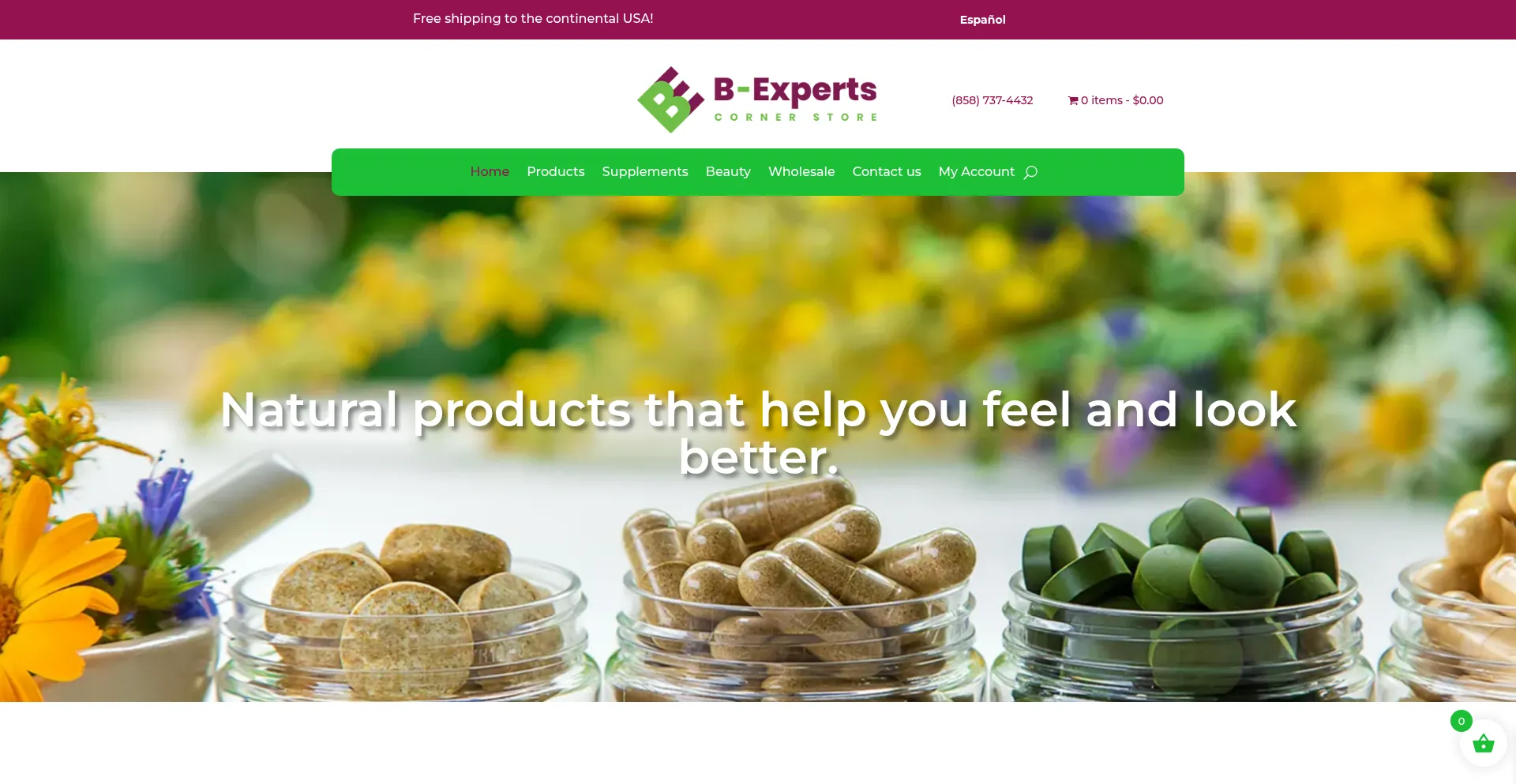 Website screenshot of Bexpertsusa.com