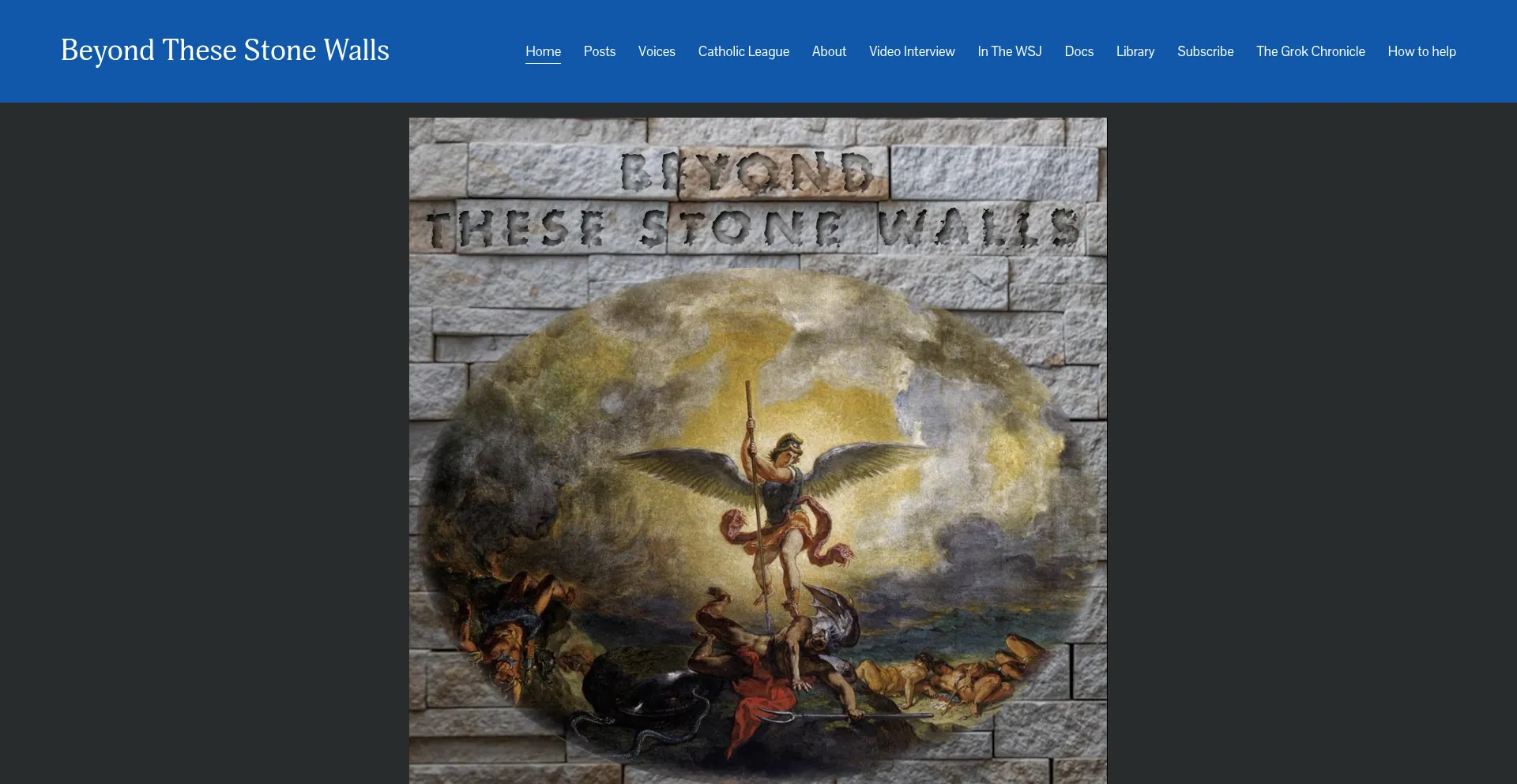 Website screenshot of Beyondthesestonewalls.com
