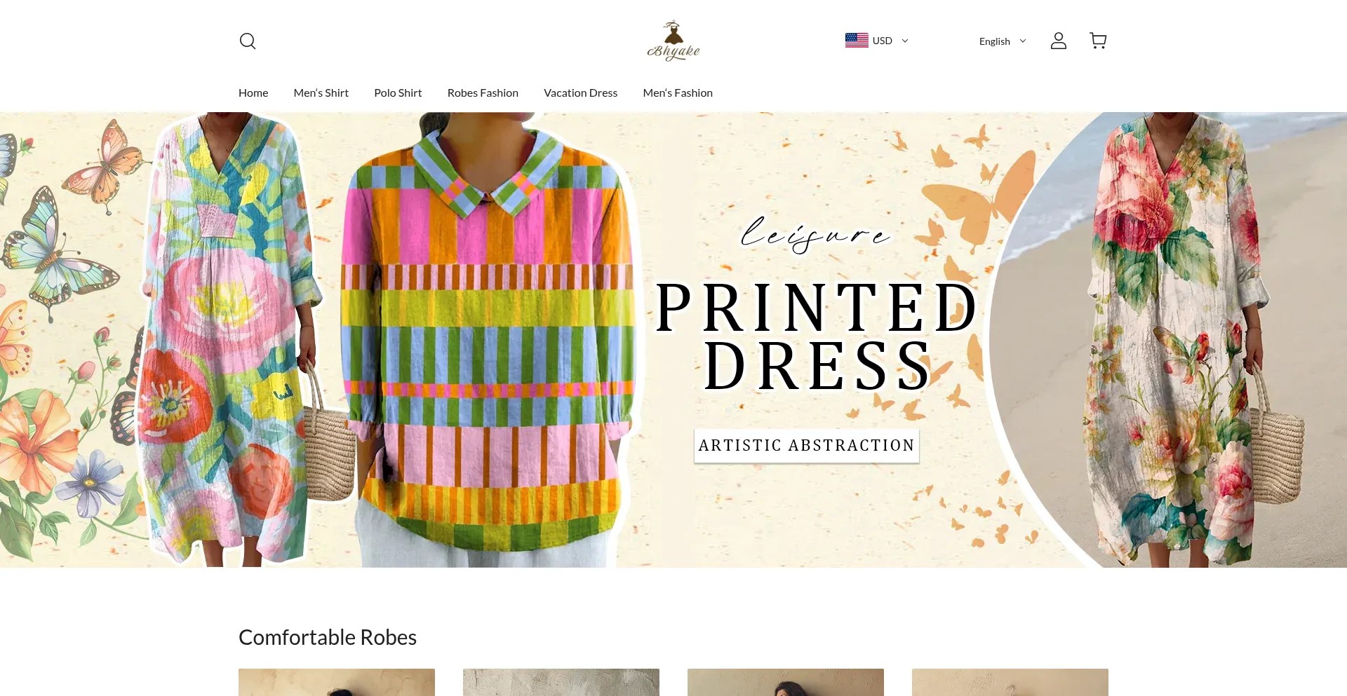 Website screenshot of Bhyake.com