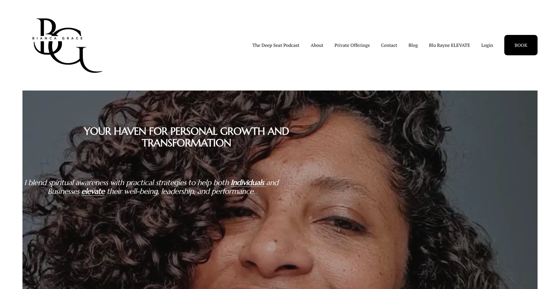 Website screenshot of Biancagrace.com.au