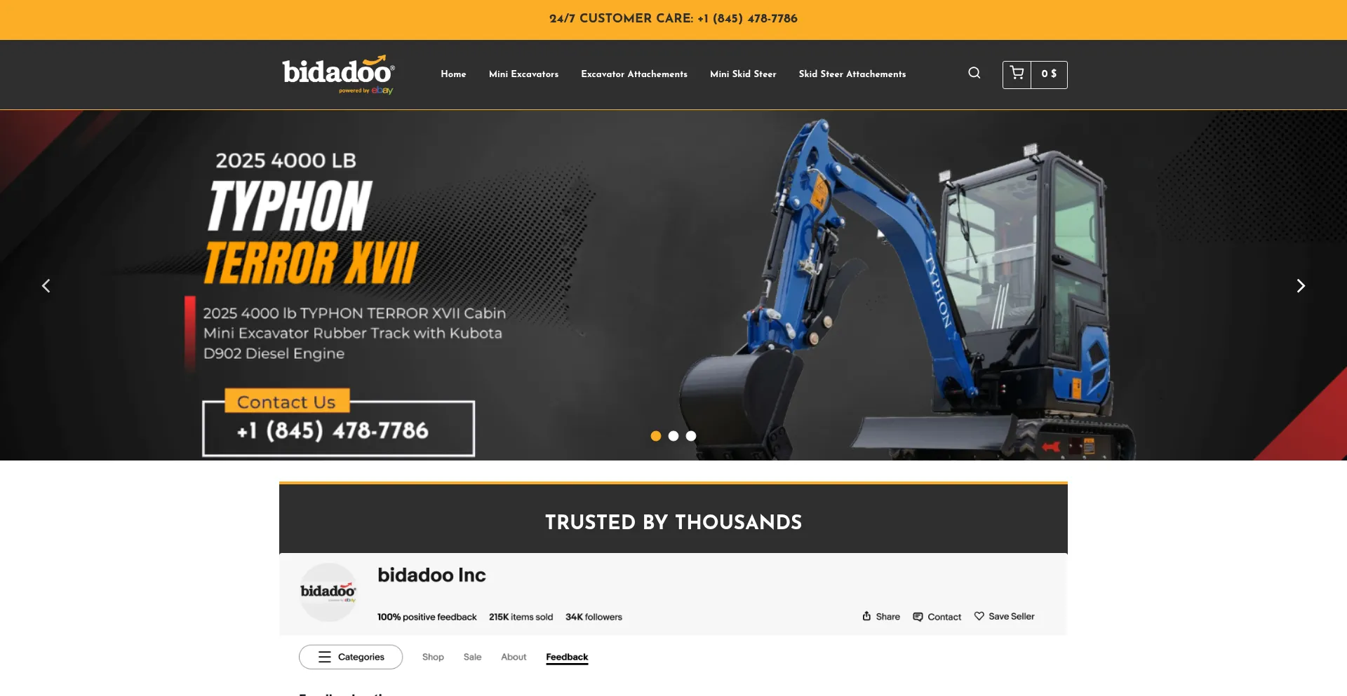 Website screenshot of Bidadooslllc.com