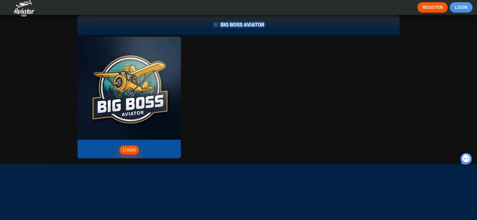 Website screenshot of Big-bossaviator.com