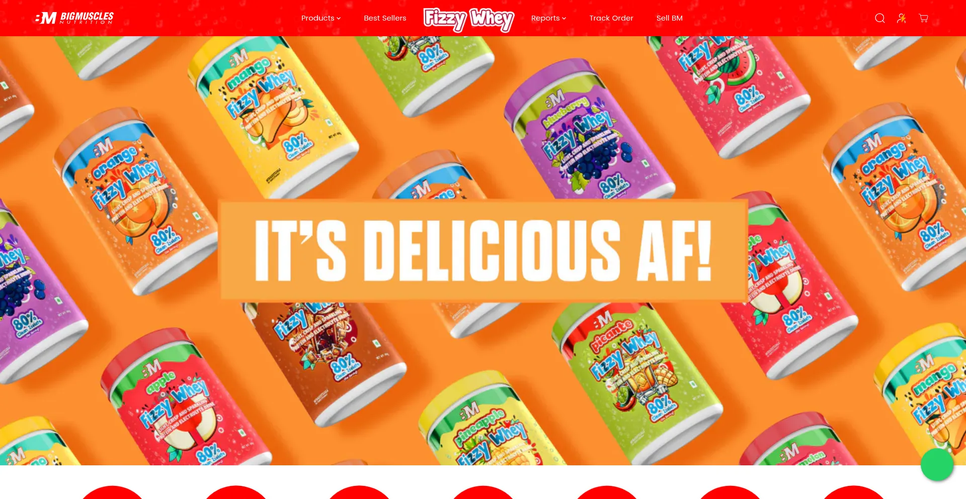 Website screenshot of Bigmusclesnutrition.com