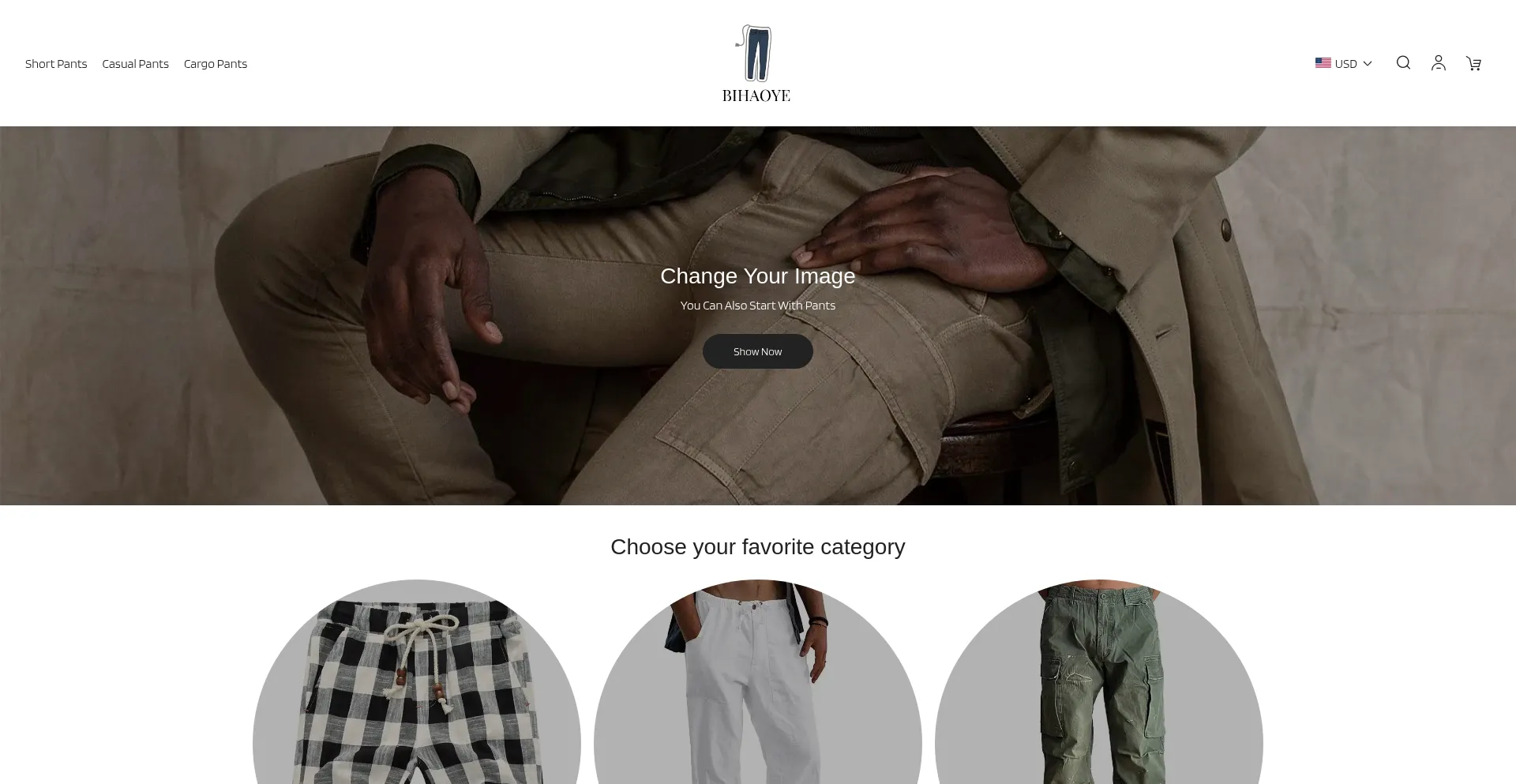 Website screenshot of Bihaoye.com