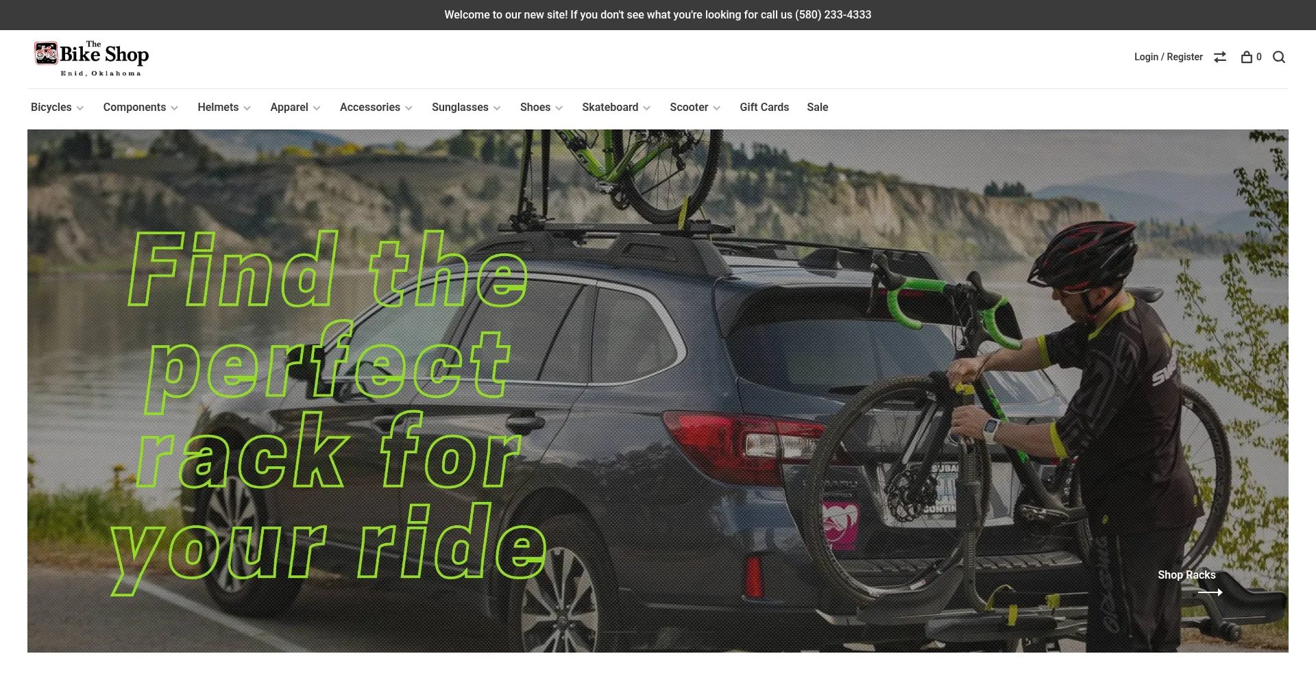 Website screenshot of Bikeshopenid.com