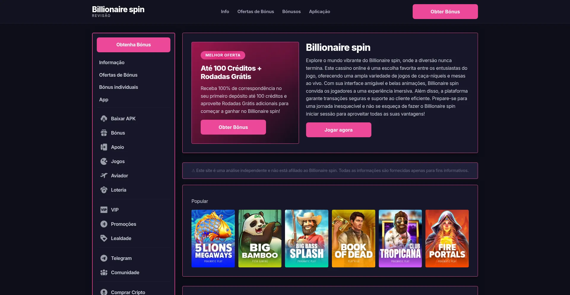 Billionairespinpt.com