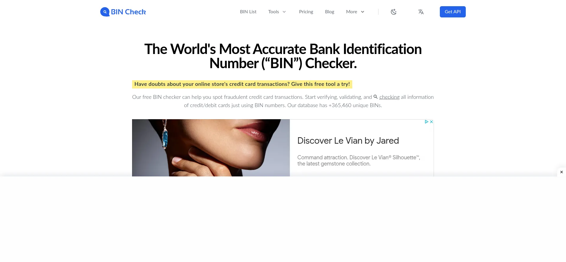 Bincheck.io