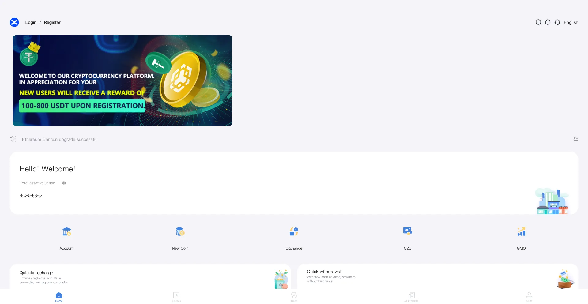 Website screenshot of Bingvas.com
