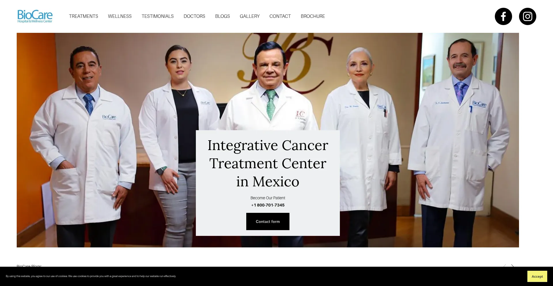 Website screenshot of Biocarehospital.com