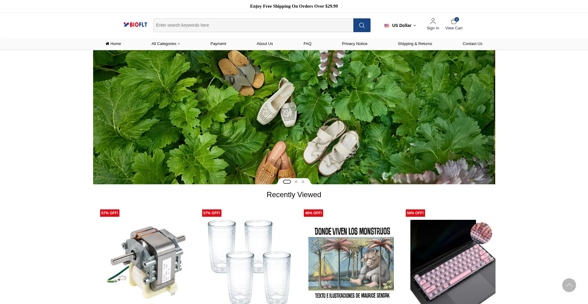 Website screenshot of Bioflt.com