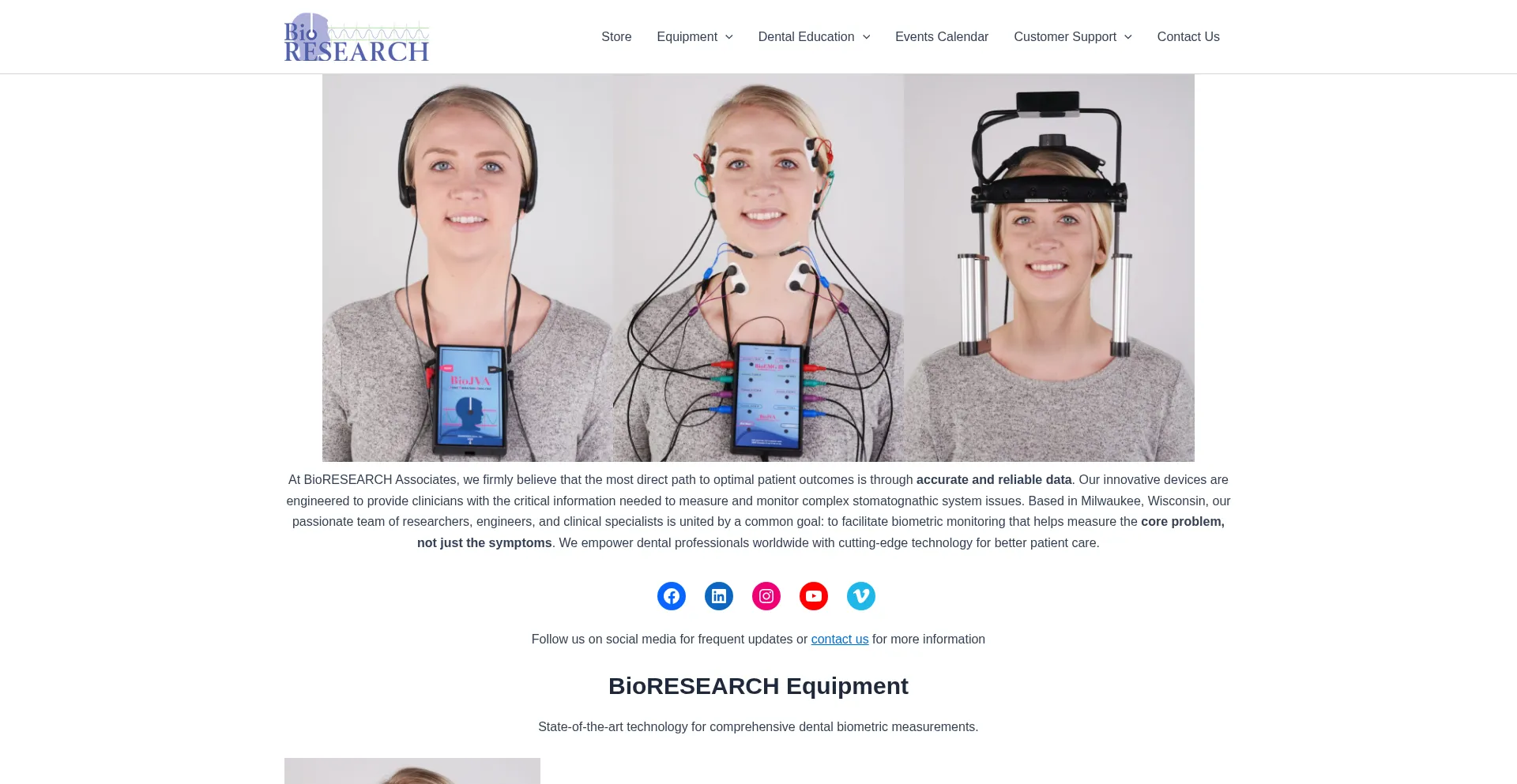 Website screenshot of Bioresearchinc.com