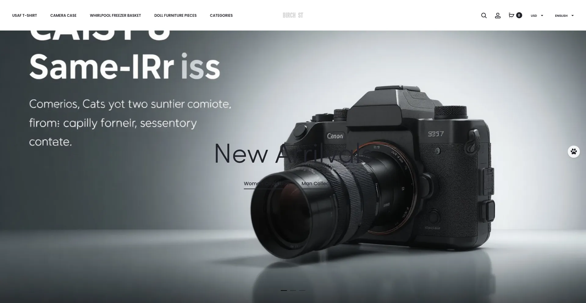 Website screenshot of Birchst.store