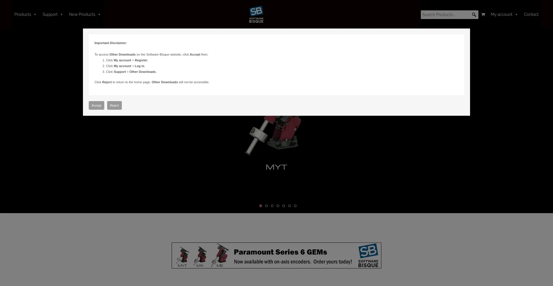 Website screenshot of Bisque.com