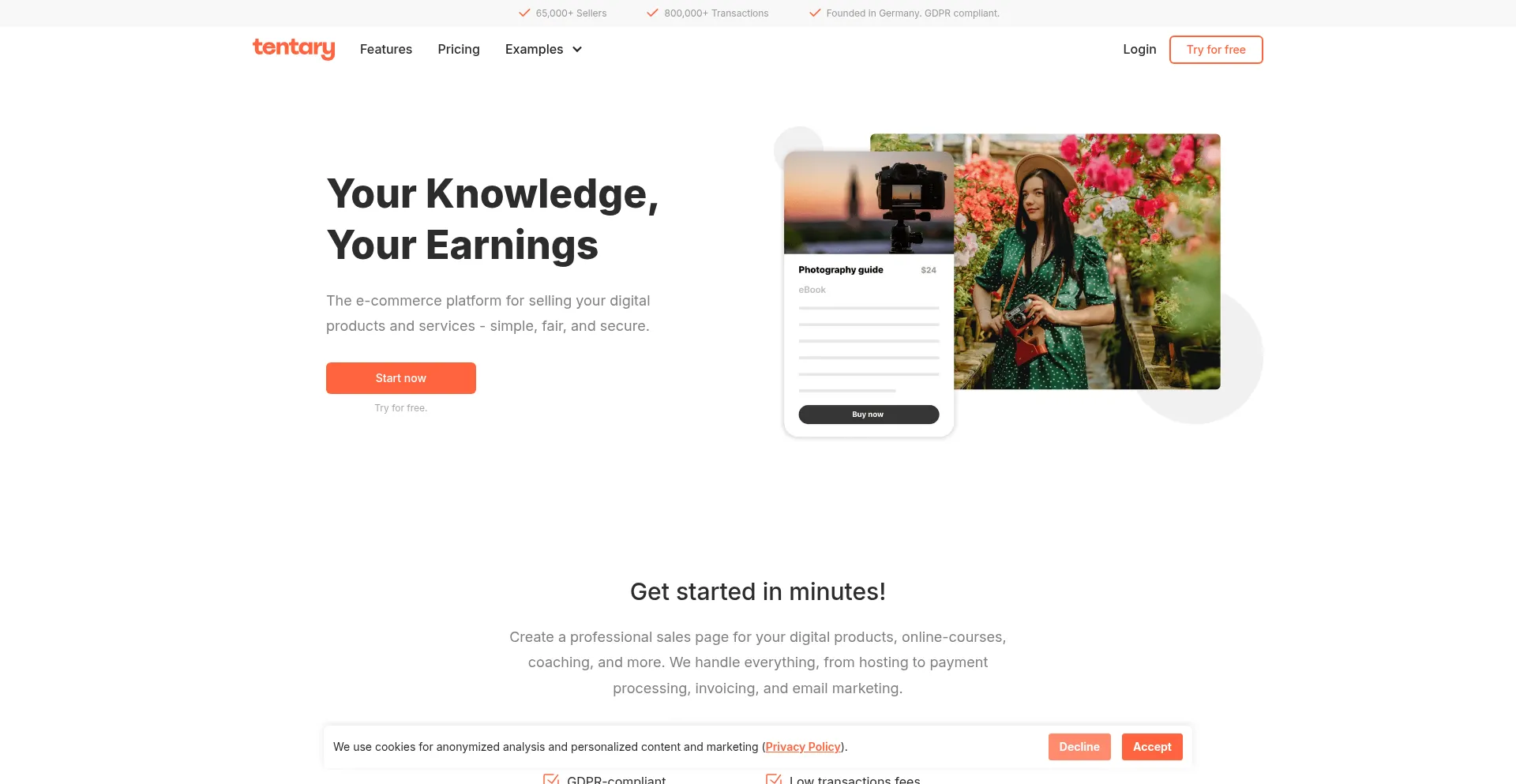 Website screenshot of Bitbrave-fachedigital.tentary.com