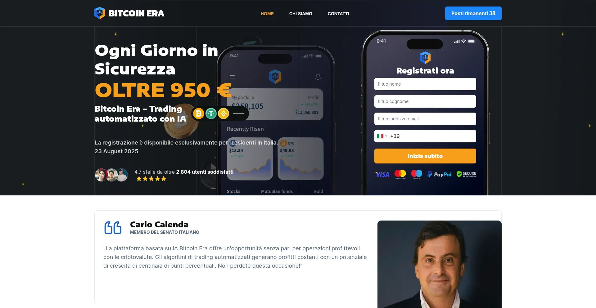 Website screenshot of Bitcoin-era.net