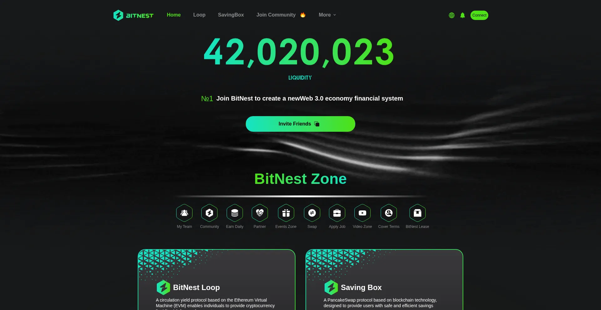 Website screenshot of Bitnest.la