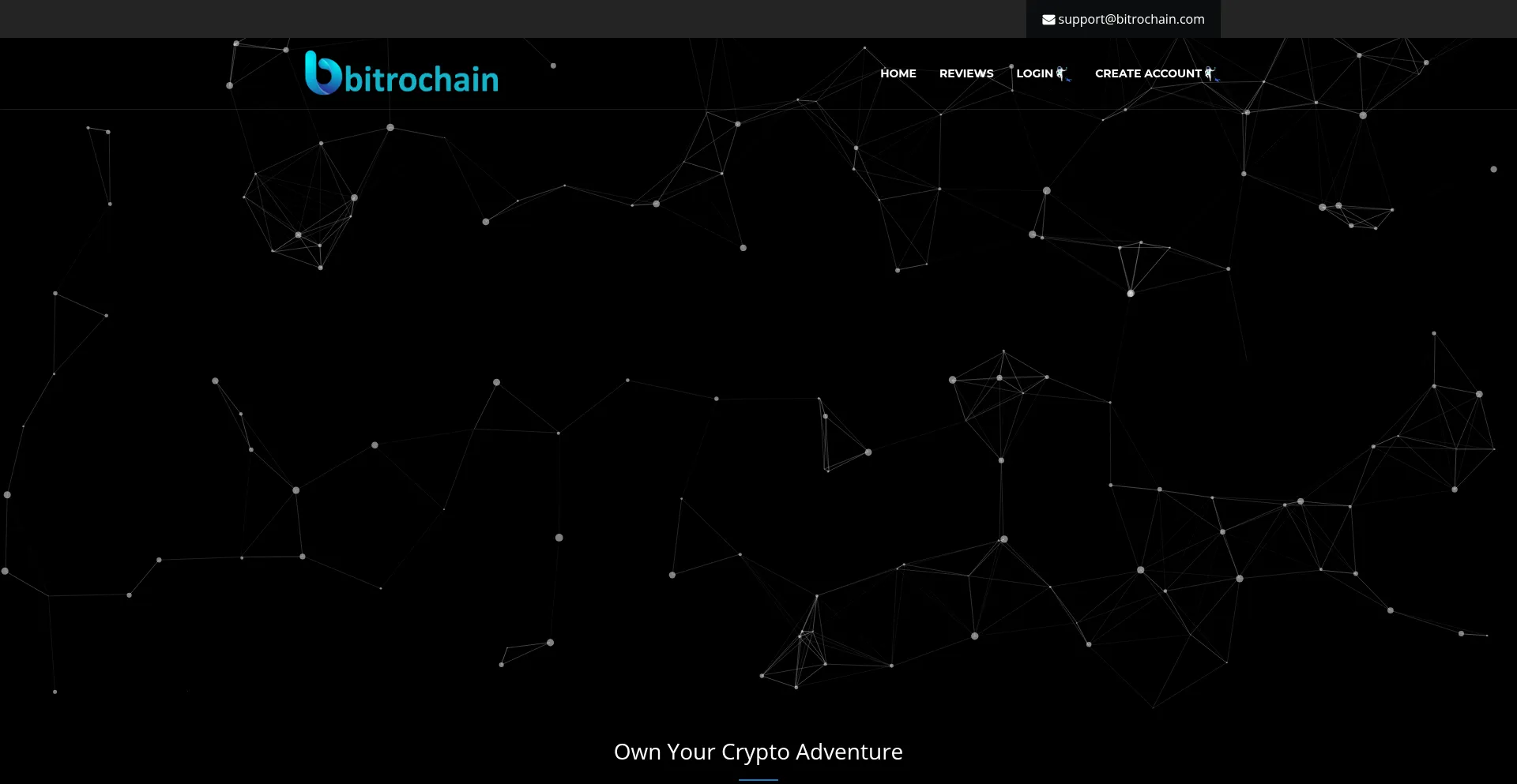 Website screenshot of Bitrochain.com