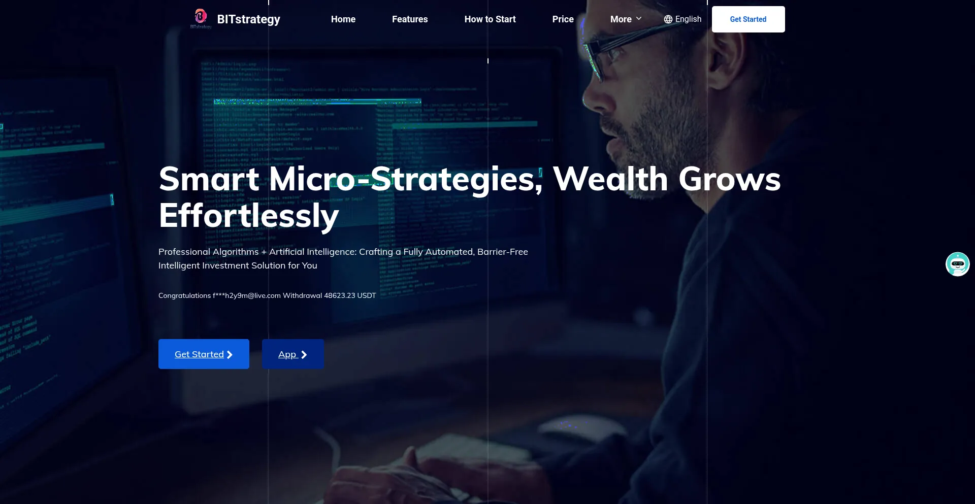 Website screenshot of Bitusdt.cc