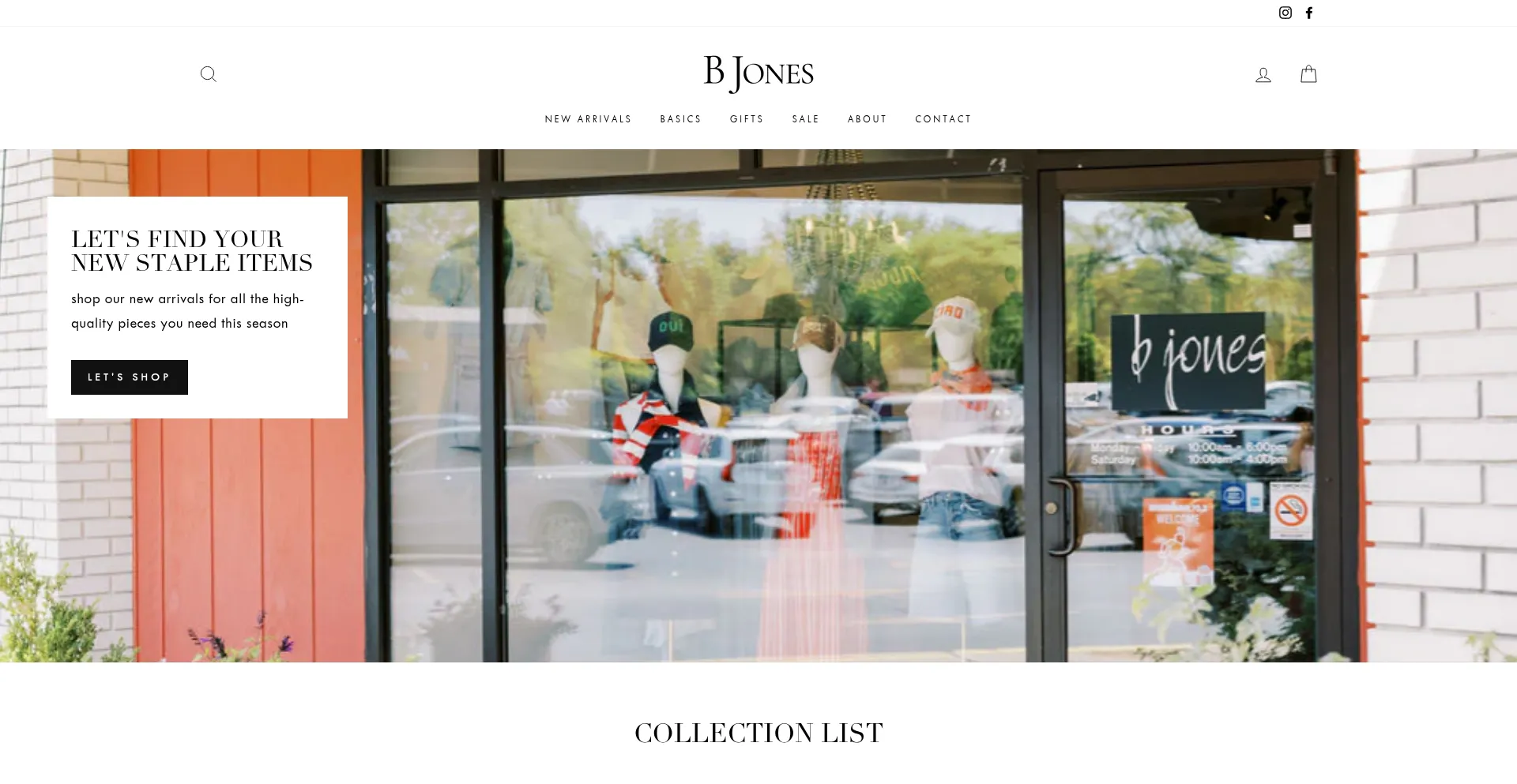 Website screenshot of Bjonesfashion.com