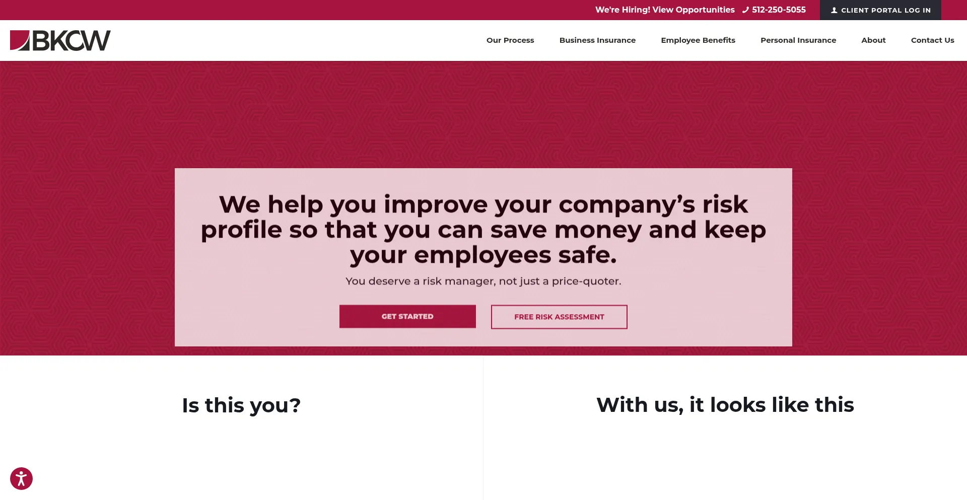 Website screenshot of Bkcw.com