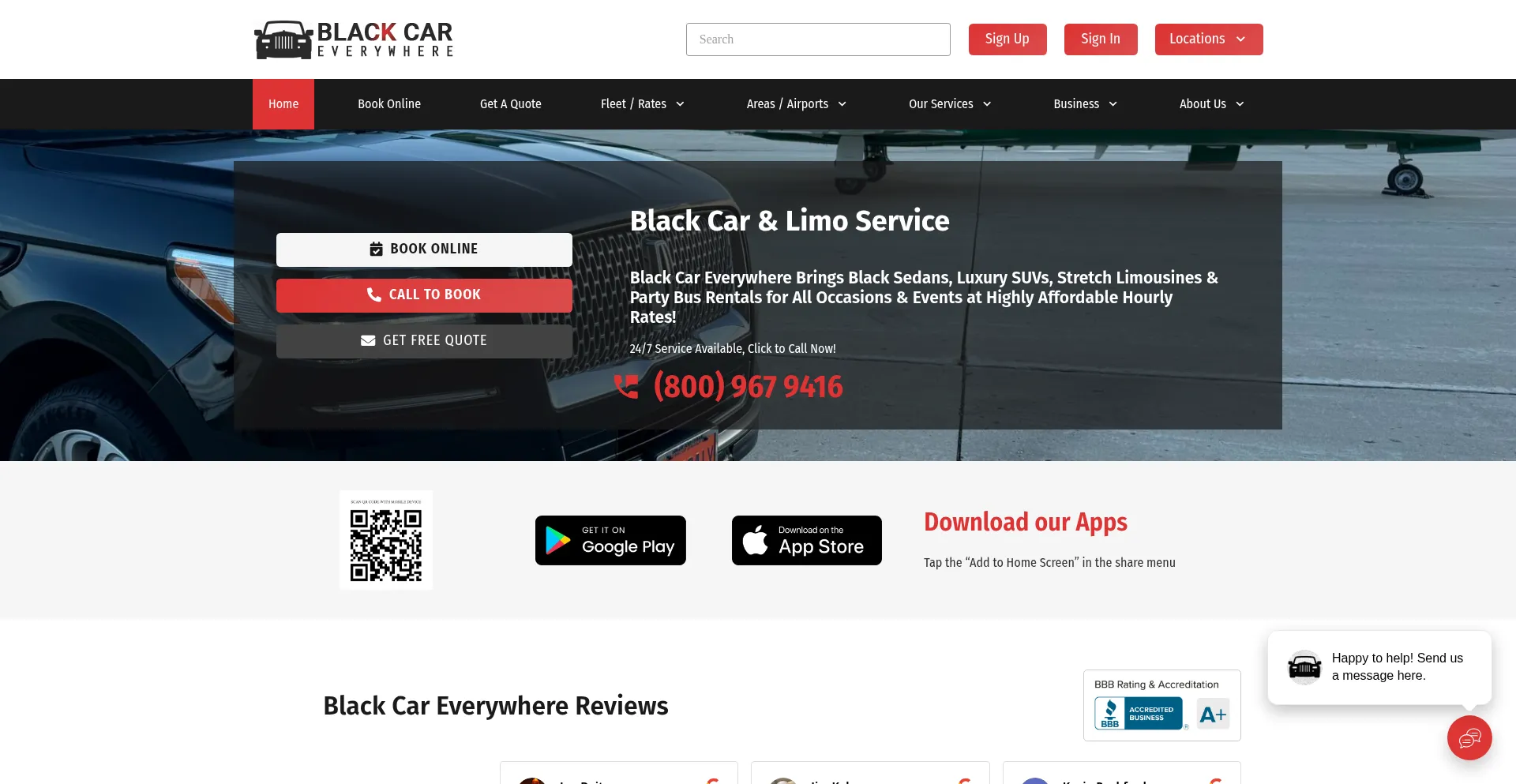 Website screenshot of Blackcareverywhere.com
