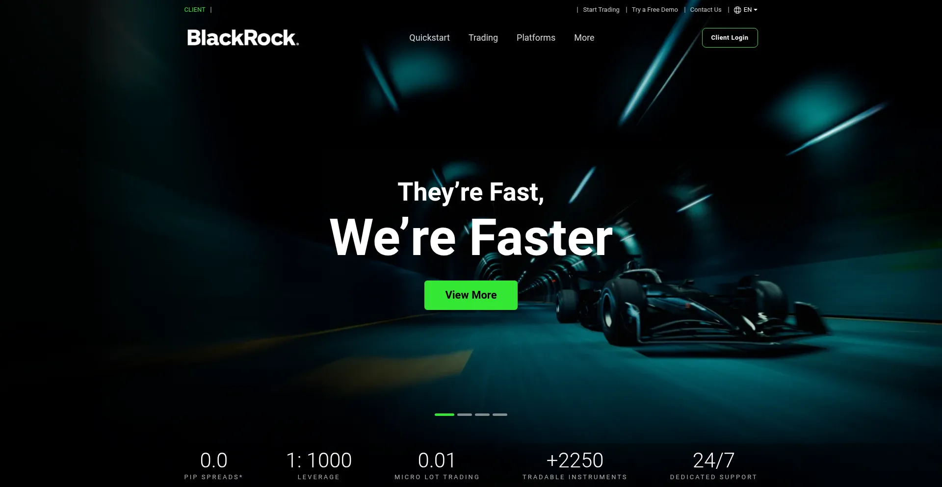 Website screenshot of Blackrockforex.org