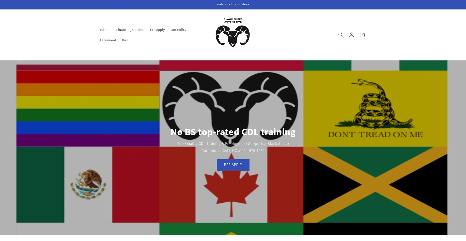 Website screenshot of Blacksheepautomotive.org