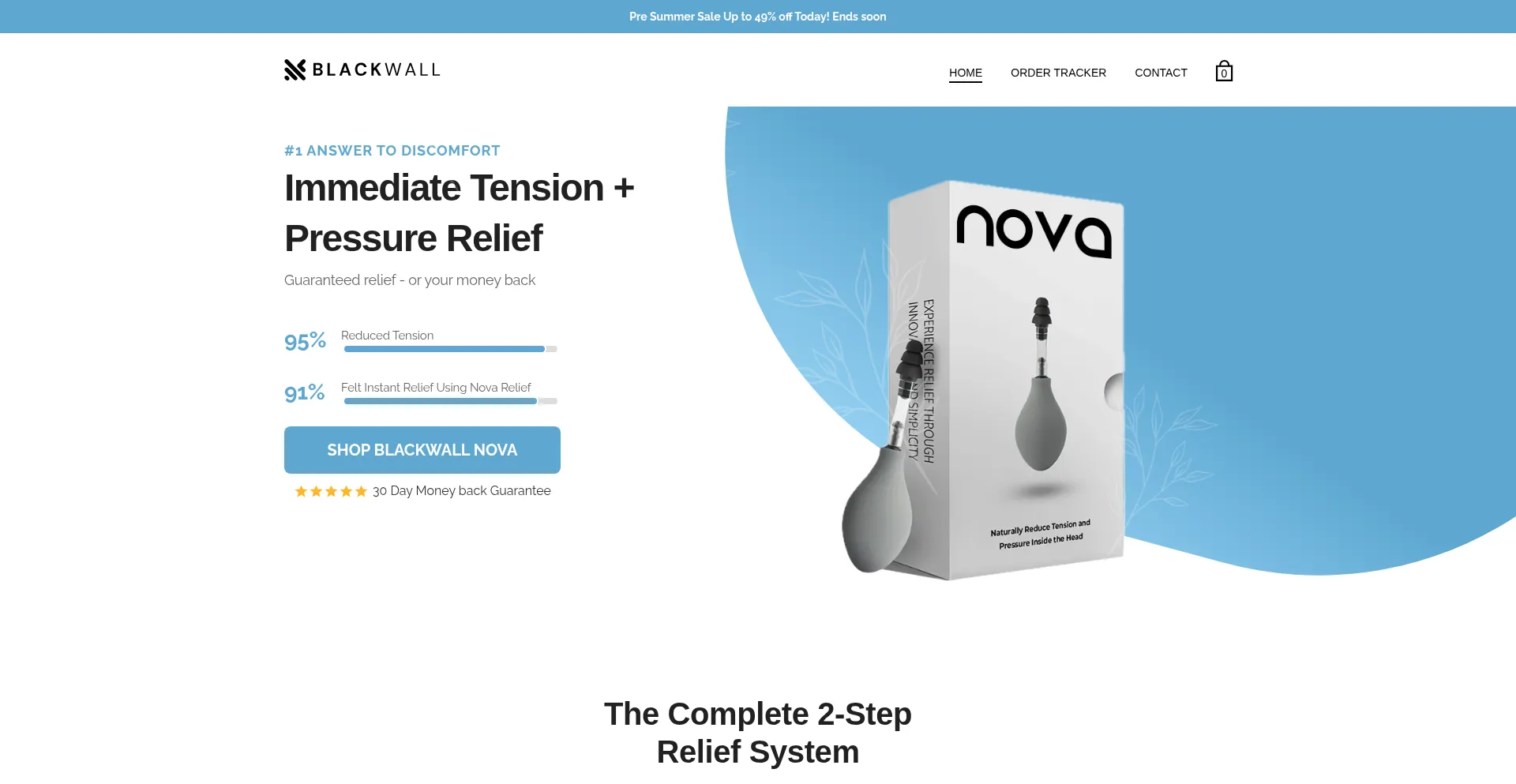 Website screenshot of Blackwallrelief.com