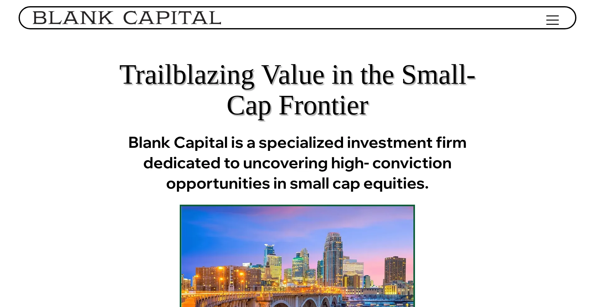 Website screenshot of Blankcapitalfund.com