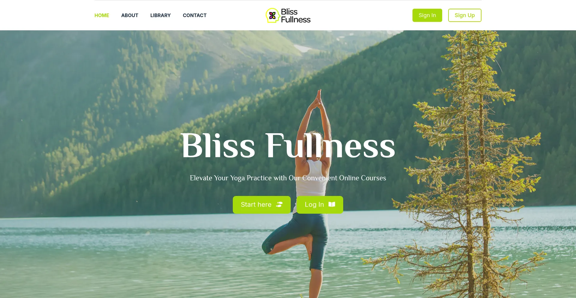 Website screenshot of Bliss-fullness.com