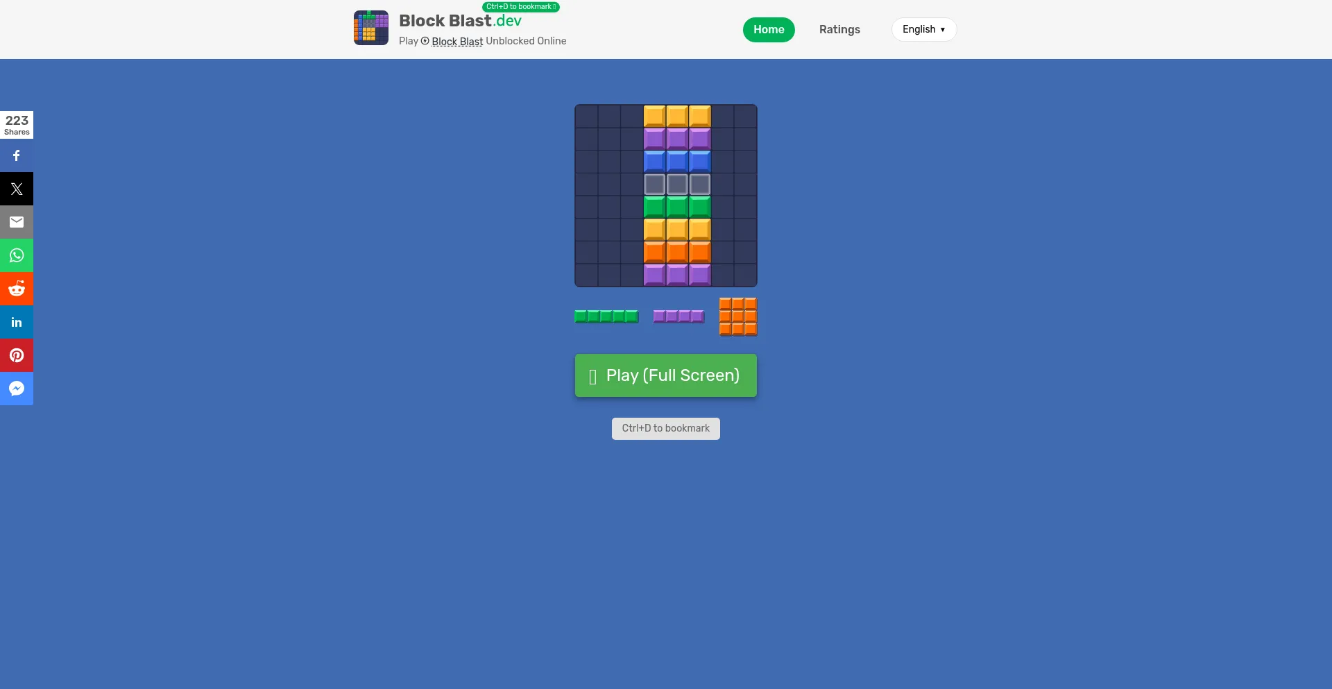 Website screenshot of Blockblast.dev