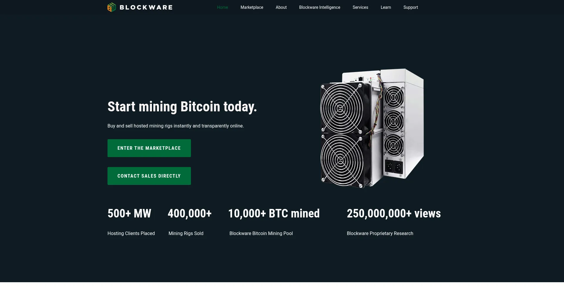 Website screenshot of Blockwaresolutions.com
