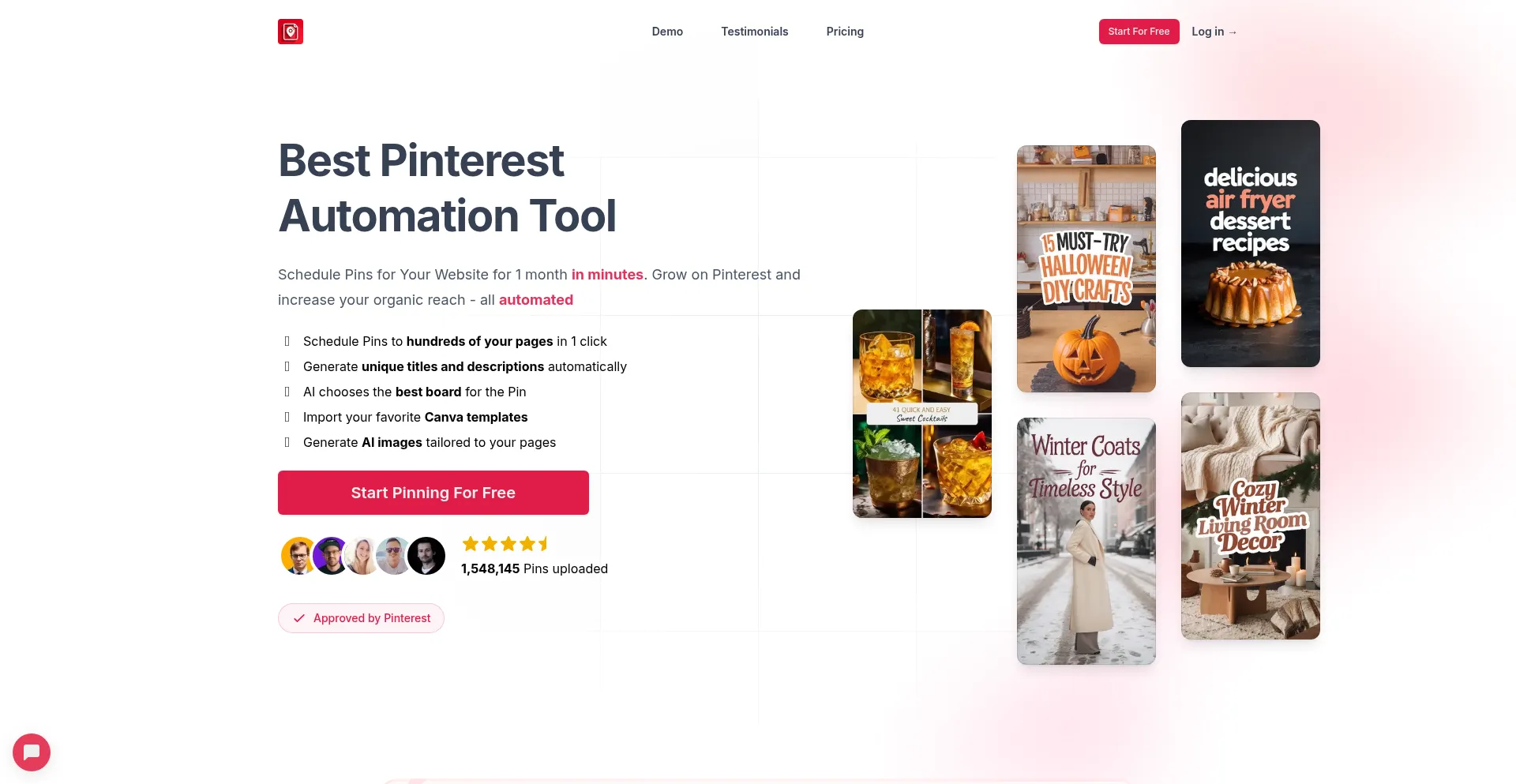 Website screenshot of Blogtopin.com