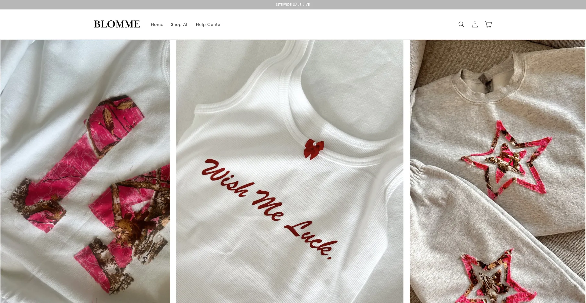 Website screenshot of Blomme.co