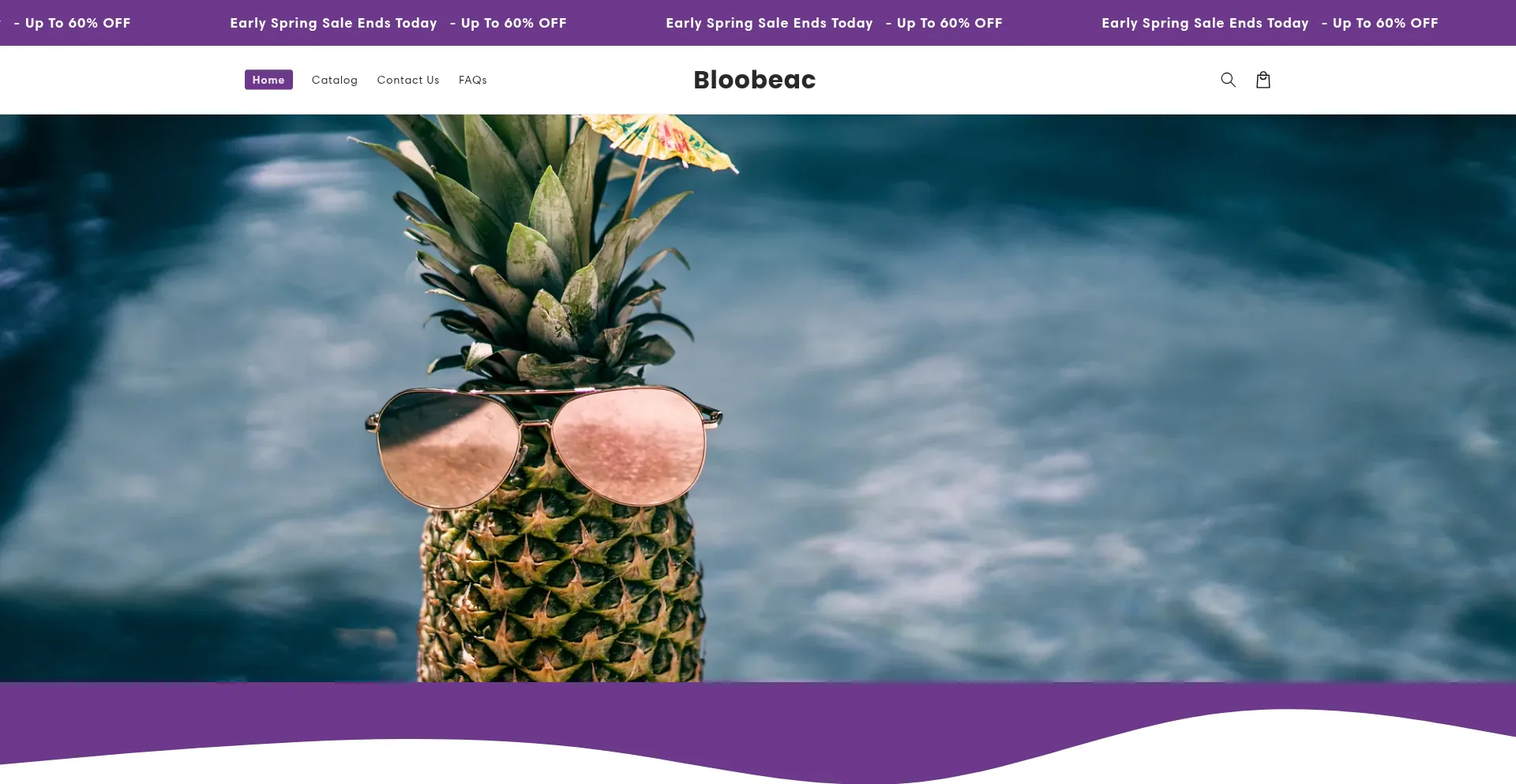Website screenshot of Bloobeac.com