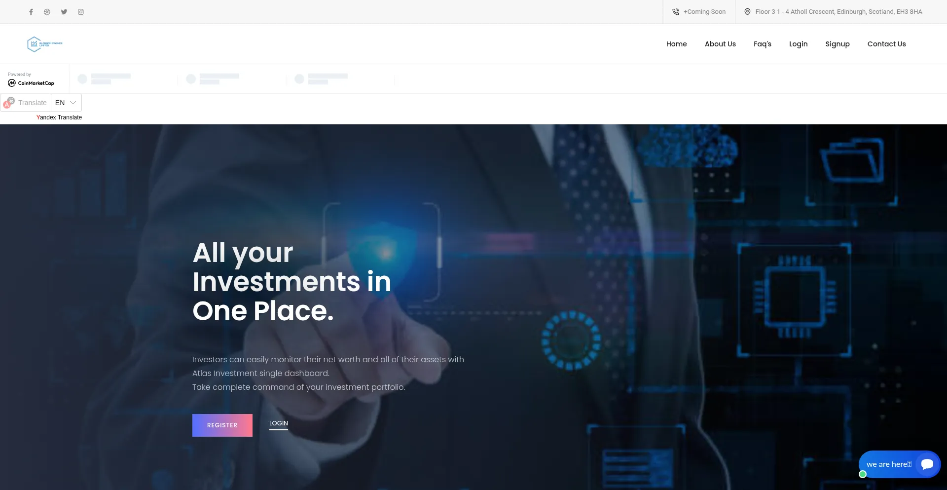 Website screenshot of Blossomfinancelimited.online
