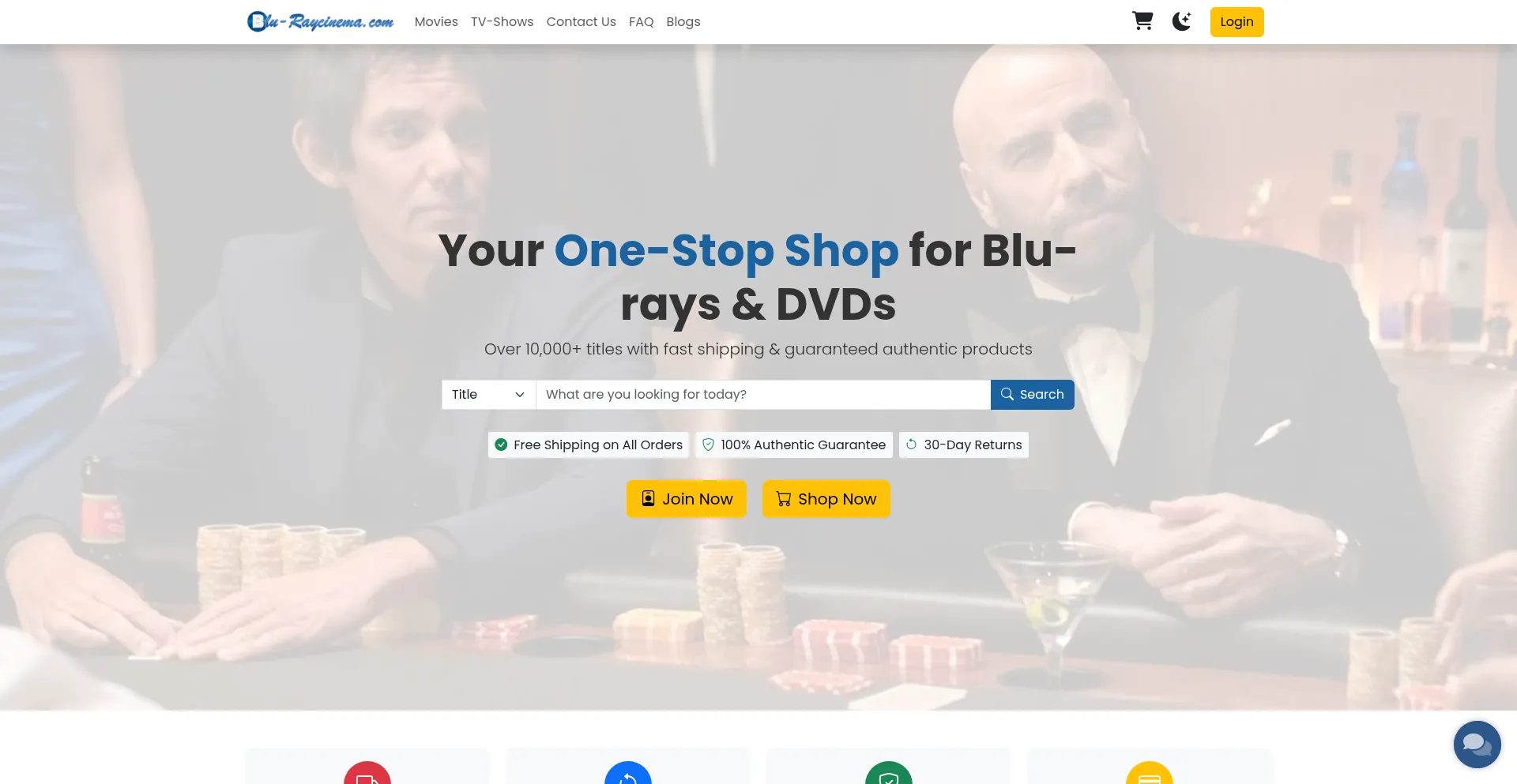Website screenshot of Blu-raycinema.com