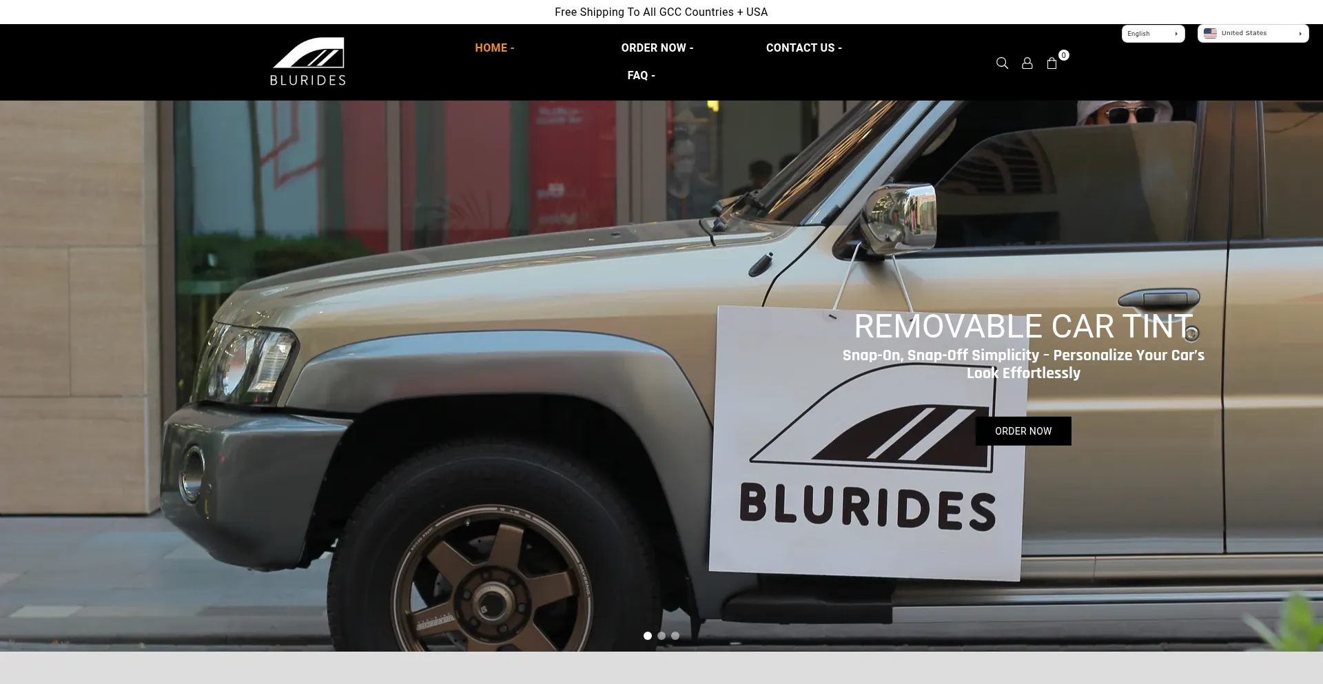 Website screenshot of Blurides.com