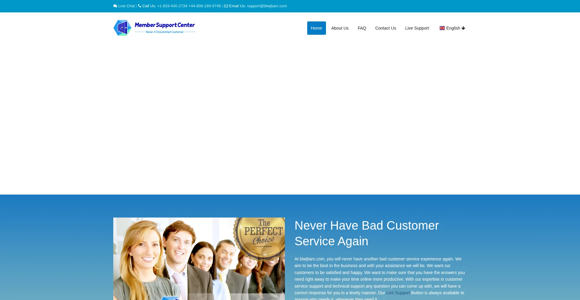 Website screenshot of Blwjbarc.com